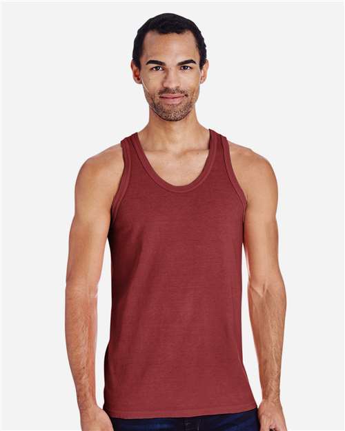 ComfortWash by Hanes GDH300 Unisex Garment-Dyed Tank #color_CAYENNE