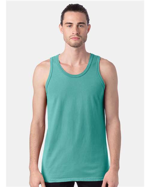 ComfortWash by Hanes GDH300 Unisex Garment-Dyed Tank #color_SPANISH MOSS