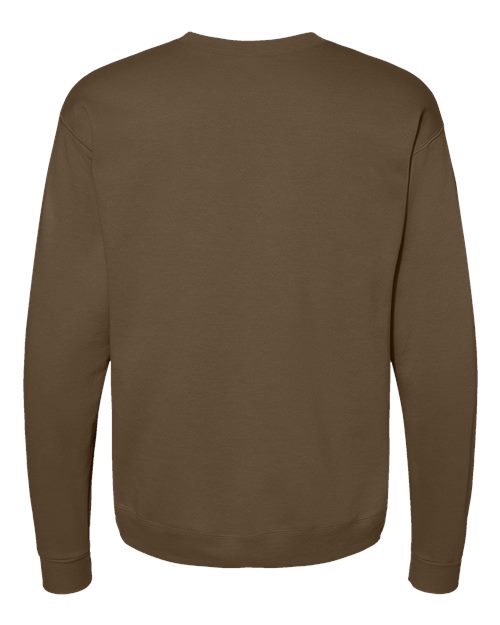 Hanes P1607 Unisex Ecosmart 50/50 Crewneck Sweatshirt #color_ARMY BROWN