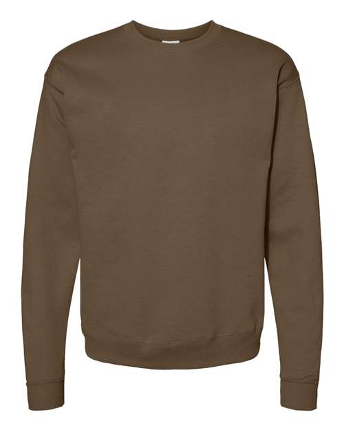 Hanes P1607 Unisex Ecosmart 50/50 Crewneck Sweatshirt #color_ARMY BROWN