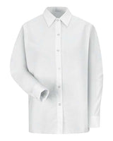Red Kap SP15R Women's Long Sleeve Specialized Pocketless Poplin Work Shirt #color_White