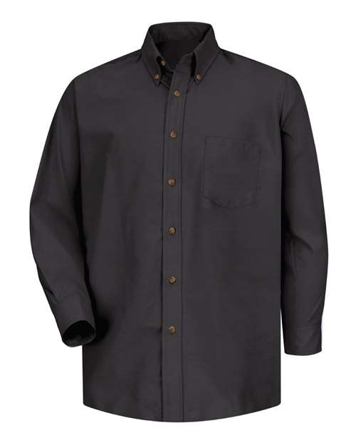 Red Kap SP90 Poplin Dress Shirt #color_Black - Sleeve 32/33