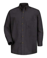Red Kap SP90 Poplin Dress Shirt #color_Black - Sleeve 32/33
