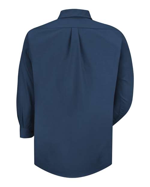 Red Kap SP90 Poplin Dress Shirt #color_Navy - Sleeve 36/37
