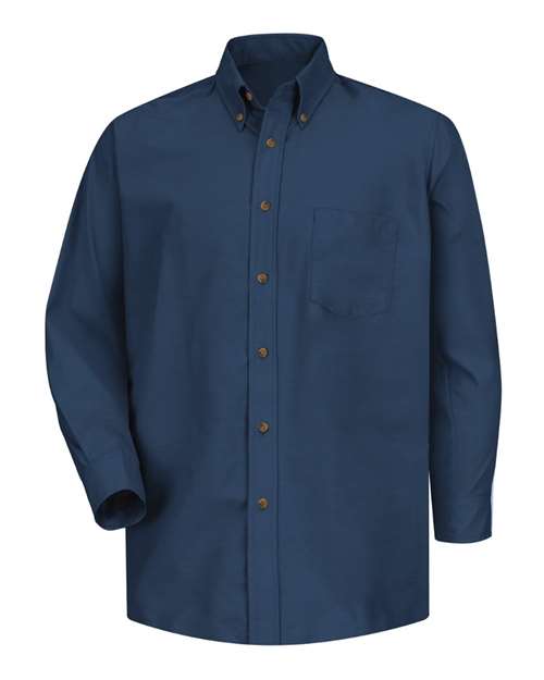 Red Kap SP90 Poplin Dress Shirt #color_Navy - Sleeve 36/37