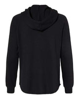 Independent Trading Co. PRM2500Z Women's California Wave Wash Full-Zip Hooded Sweatshirt #color_Black