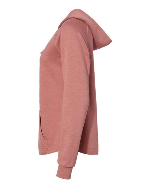 Independent Trading Co. PRM2500Z Women's California Wave Wash Full-Zip Hooded Sweatshirt #color_Dusty Rose