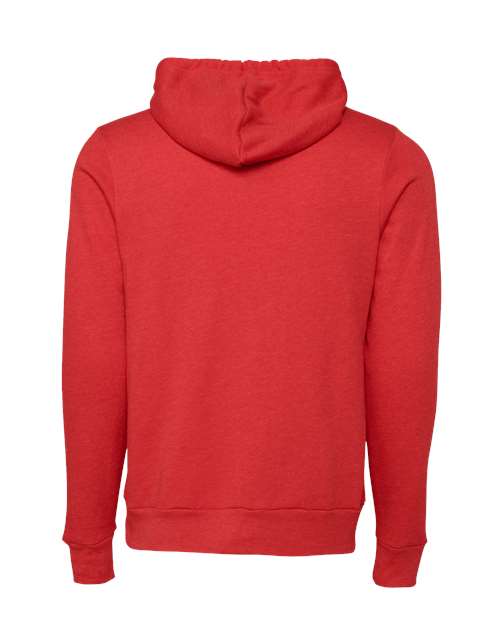Bella + Canvas 3719 Unisex Sponge Fleece Pullover Hooded Sweatshirt #color_HEATHER RED