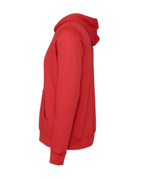 Bella + Canvas 3719 Unisex Sponge Fleece Pullover Hooded Sweatshirt #color_HEATHER RED