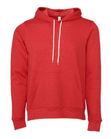 Bella + Canvas 3719 Unisex Sponge Fleece Pullover Hooded Sweatshirt #color_HEATHER RED