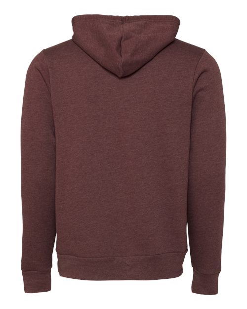 Bella + Canvas 3719 Unisex Sponge Fleece Pullover Hooded Sweatshirt #color_HEATHER MAROON