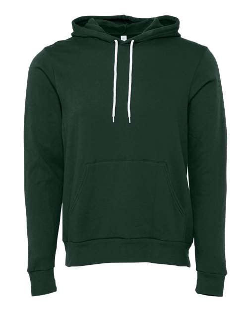 Bella + Canvas 3719 Unisex Sponge Fleece Pullover Hooded Sweatshirt #color_FOREST