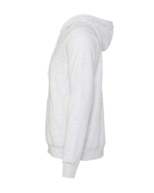 Bella + Canvas 3739 Unisex Poly-Cotton Fleece Full-Zip Hooded Sweatshirt #color_ASH