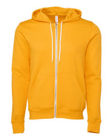 Bella + Canvas 3739 Unisex Poly-Cotton Fleece Full-Zip Hooded Sweatshirt #color_GOLD