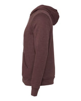 Bella + Canvas 3739 Unisex Poly-Cotton Fleece Full-Zip Hooded Sweatshirt #color_HEATHER MAROON