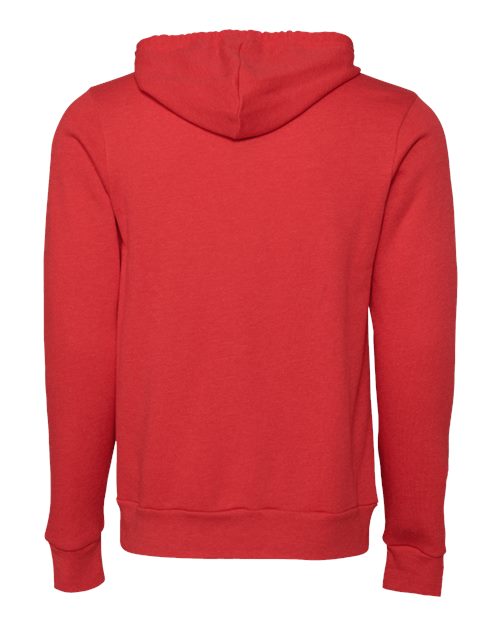 Bella + Canvas 3739 Unisex Poly-Cotton Fleece Full-Zip Hooded Sweatshirt #color_HEATHER RED