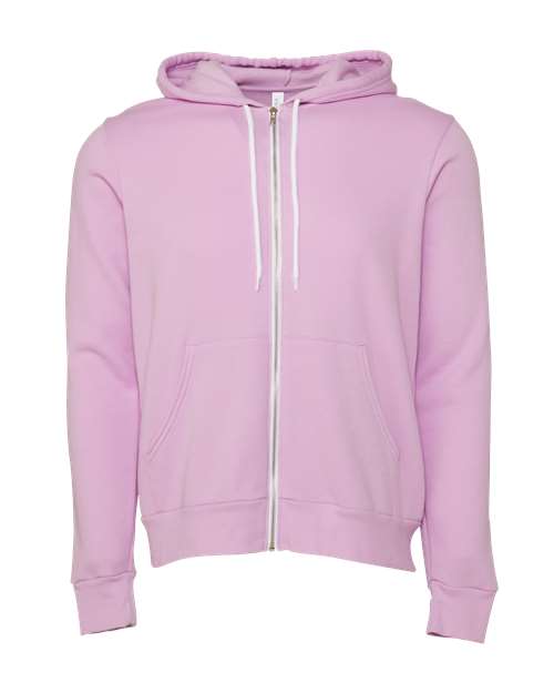 Bella + Canvas 3739 Unisex Poly-Cotton Fleece Full-Zip Hooded Sweatshirt #color_LILAC