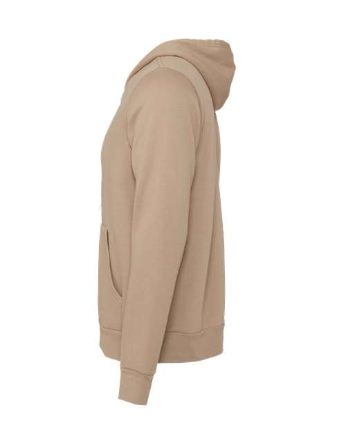 Bella + Canvas 3739 Unisex Poly-Cotton Fleece Full-Zip Hooded Sweatshirt #color_TAN