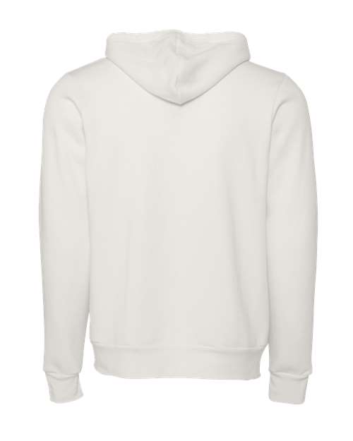 Bella + Canvas 3739 Unisex Poly-Cotton Fleece Full-Zip Hooded Sweatshirt #color_VINTAGE WHITE