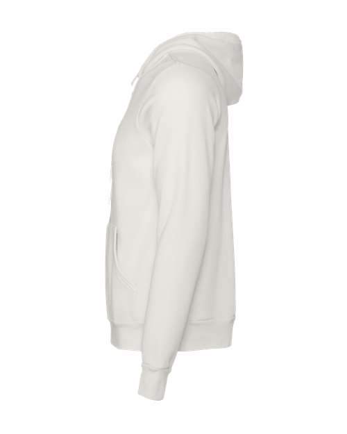 Bella + Canvas 3739 Unisex Poly-Cotton Fleece Full-Zip Hooded Sweatshirt #color_VINTAGE WHITE