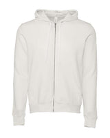 Bella + Canvas 3739 Unisex Poly-Cotton Fleece Full-Zip Hooded Sweatshirt #color_VINTAGE WHITE