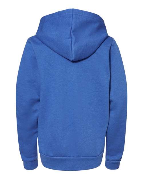 Bella + Canvas 3739Y Youth Sponge Fleece Full-Zip Hooded Sweatshirt #color_HTHR TRUE ROYAL