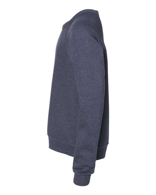 Bella + Canvas 3901Y Youth Sponge Fleece Raglan Sweatshirt #color_HEATHER NAVY