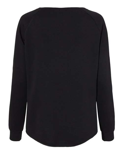 Independent Trading Co. PRM2000 Women's California Wave Wash Crewneck Sweatshirt #color_Black