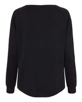 Independent Trading Co. PRM2000 Women's California Wave Wash Crewneck Sweatshirt #color_Black