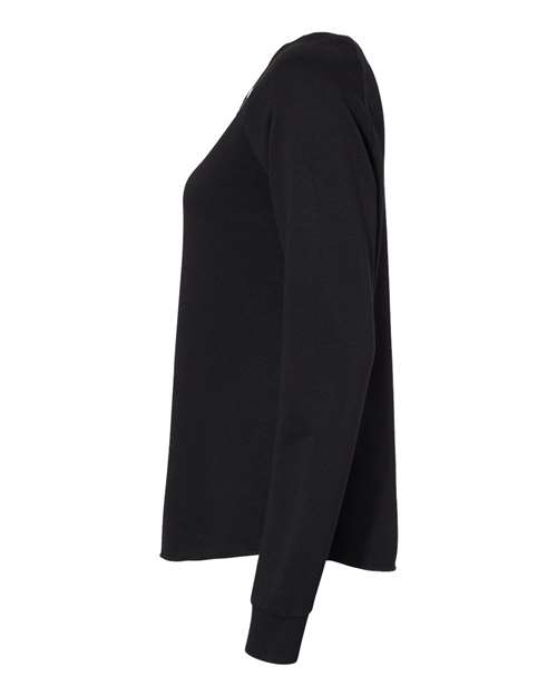 Independent Trading Co. PRM2000 Women's California Wave Wash Crewneck Sweatshirt #color_Black