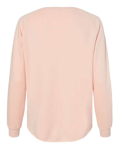 Independent Trading Co. PRM2000 Women's California Wave Wash Crewneck Sweatshirt #color_Blush