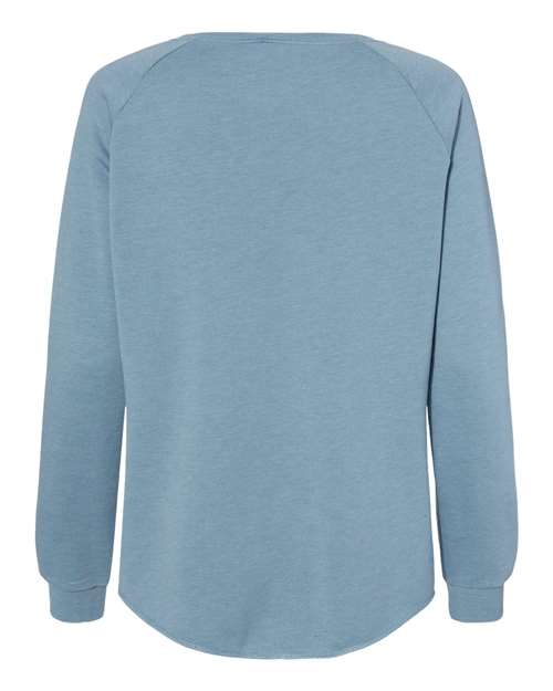 Independent Trading Co. PRM2000 Women's California Wave Wash Crewneck Sweatshirt #color_Misty Blue