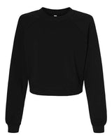 Bella + Canvas B7505 FWD Fashion Ladies' Raglan Pullover Fleece #color_BLACK
