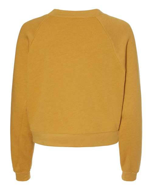 Bella + Canvas B7505 FWD Fashion Ladies' Raglan Pullover Fleece #color_HEATHER MUSTARD