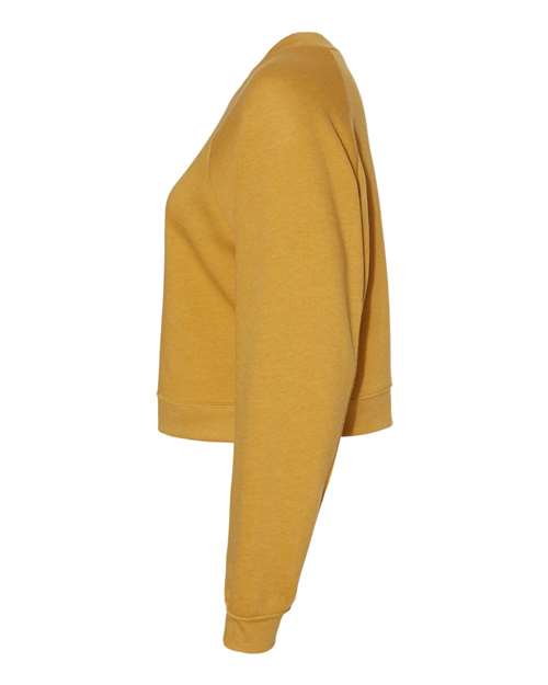 Bella + Canvas B7505 FWD Fashion Ladies' Raglan Pullover Fleece #color_HEATHER MUSTARD