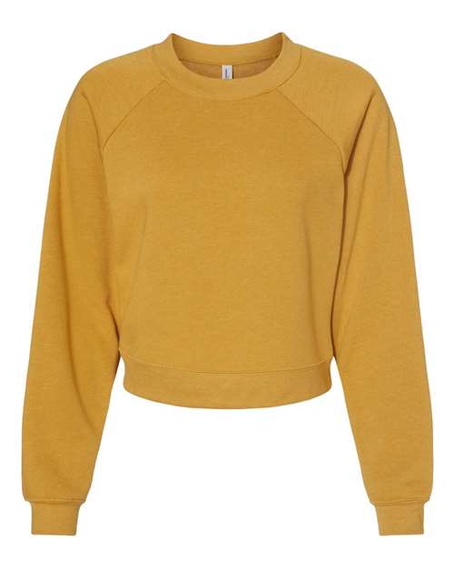 Bella + Canvas B7505 FWD Fashion Ladies' Raglan Pullover Fleece #color_HEATHER MUSTARD