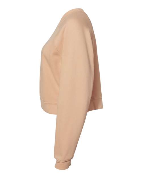 Bella + Canvas B7505 FWD Fashion Ladies' Raglan Pullover Fleece #color_HEATHR SAND DUNE