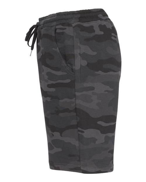 Independent Trading Co. IND20SRT Midweight Fleece Shorts #color_Black Camo