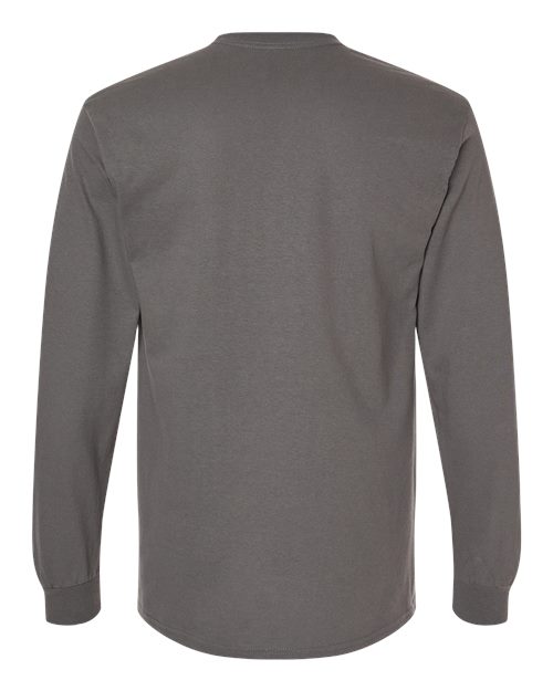Gildan G540 Adult Heavy Cotton Long-Sleeve T-Shirt #color_CHARCOAL