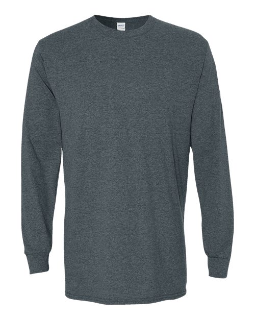 Gildan G540 Adult Heavy Cotton Long-Sleeve T-Shirt #color_DARK HEATHER