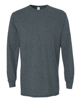 Gildan G540 Adult Heavy Cotton Long-Sleeve T-Shirt #color_DARK HEATHER