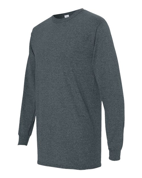 Gildan G540 Adult Heavy Cotton Long-Sleeve T-Shirt #color_DARK HEATHER