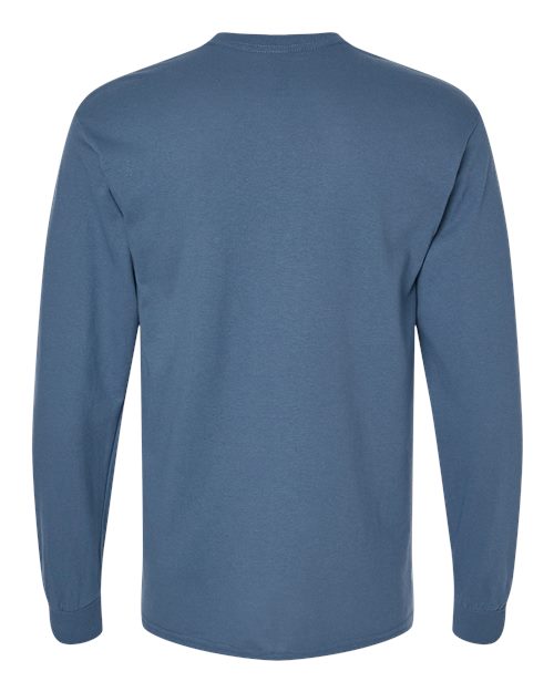 Gildan G540 Adult Heavy Cotton Long-Sleeve T-Shirt #color_INDIGO BLUE