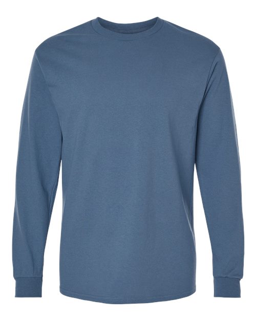 Gildan G540 Adult Heavy Cotton Long-Sleeve T-Shirt #color_INDIGO BLUE