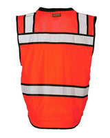 Kishigo S5004-5005 High-Performance Surveyors Vest #color_Fluorescent Red (S5704)