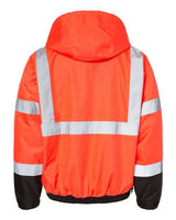 Kishigo JS130-132 Ripstop Bomber Jacket #color_Fluorescent Red