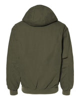 Dri Duck 5034 Men's Laramie Canvas Hooded Jacket #color_OLIVE