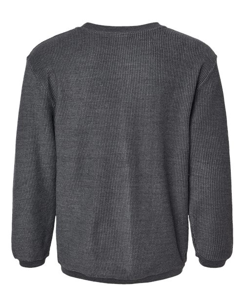MV Sport 19179 Corded Crewneck Pullover #color_Charcoal