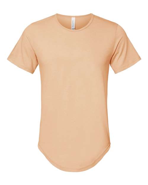 Bella + Canvas 3003C FWD Fashion Men's Curved Hem Short Sleeve T-Shirt #color_HEATHR SAND DUNE