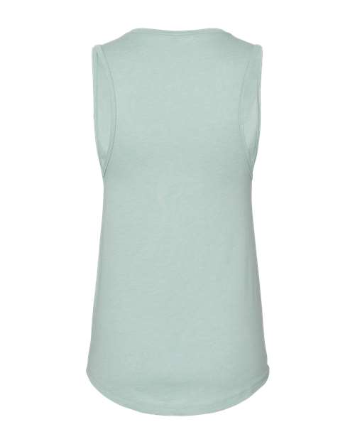 Bella + Canvas B6003 Ladies' Jersey Muscle Tank #color_HTHR DUSTY BLUE